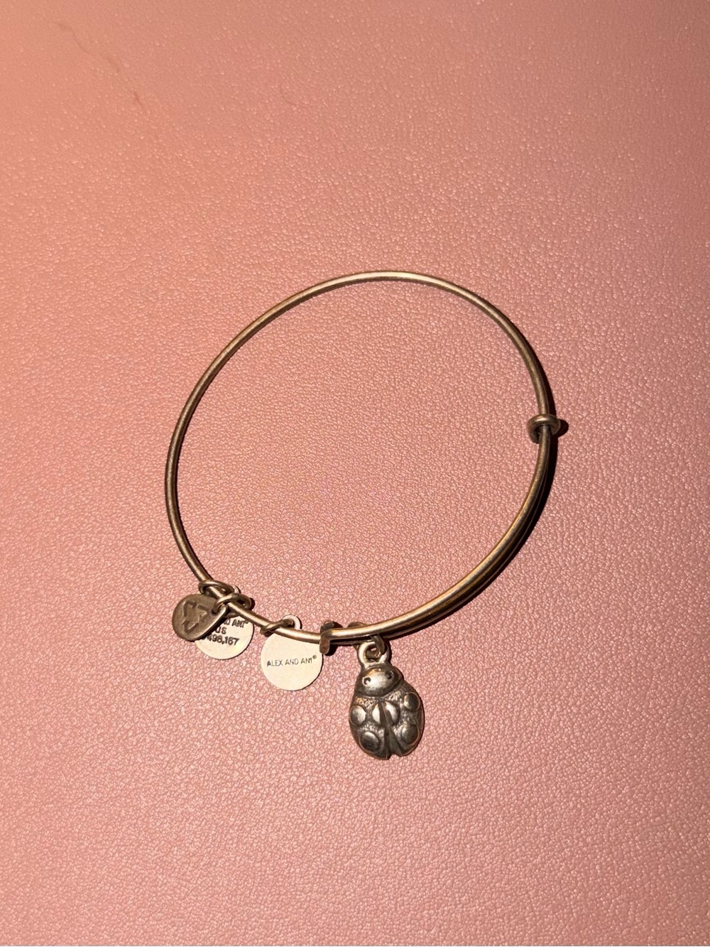 Alex and Ani Ladybug Expandable Wire Bangle Bracelet | Rafaelian Silver
